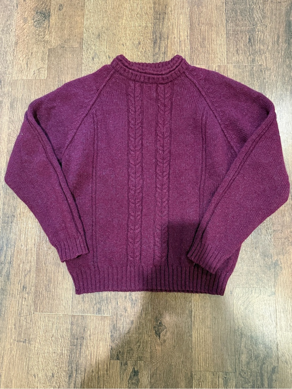 Vintage Woolrich Classic Cable Knit Women's Sweater - Burgundy